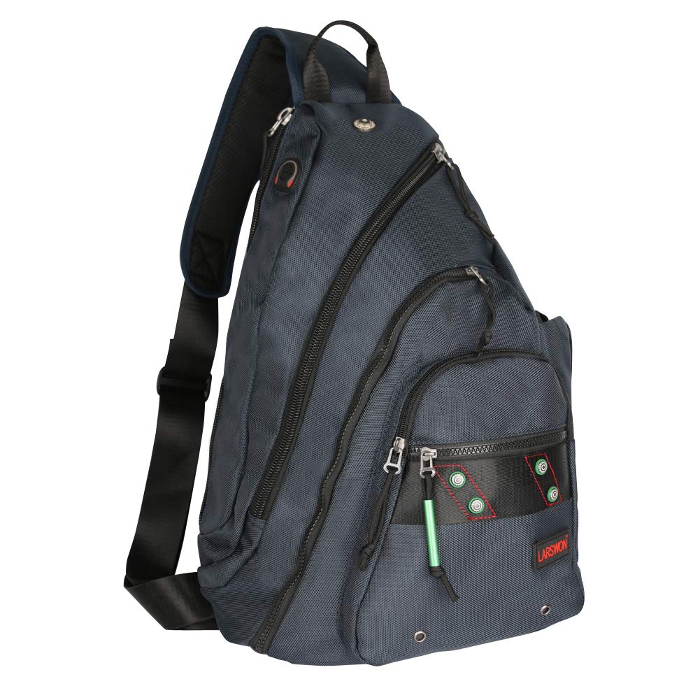 Sling Backpack, Sling Bag for Laptop, Crossbody Bag for Men, Larswon Shoulder Bag for Women, Laptop Backpack, Backpack