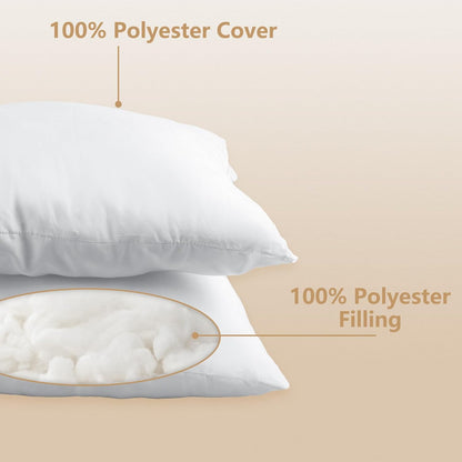 Obruosci Luxury Pillow Inserts - Hypoallergenic Ultra Soft Couch Cushion Fillers | Pack of 4, 18 x 18 Inches