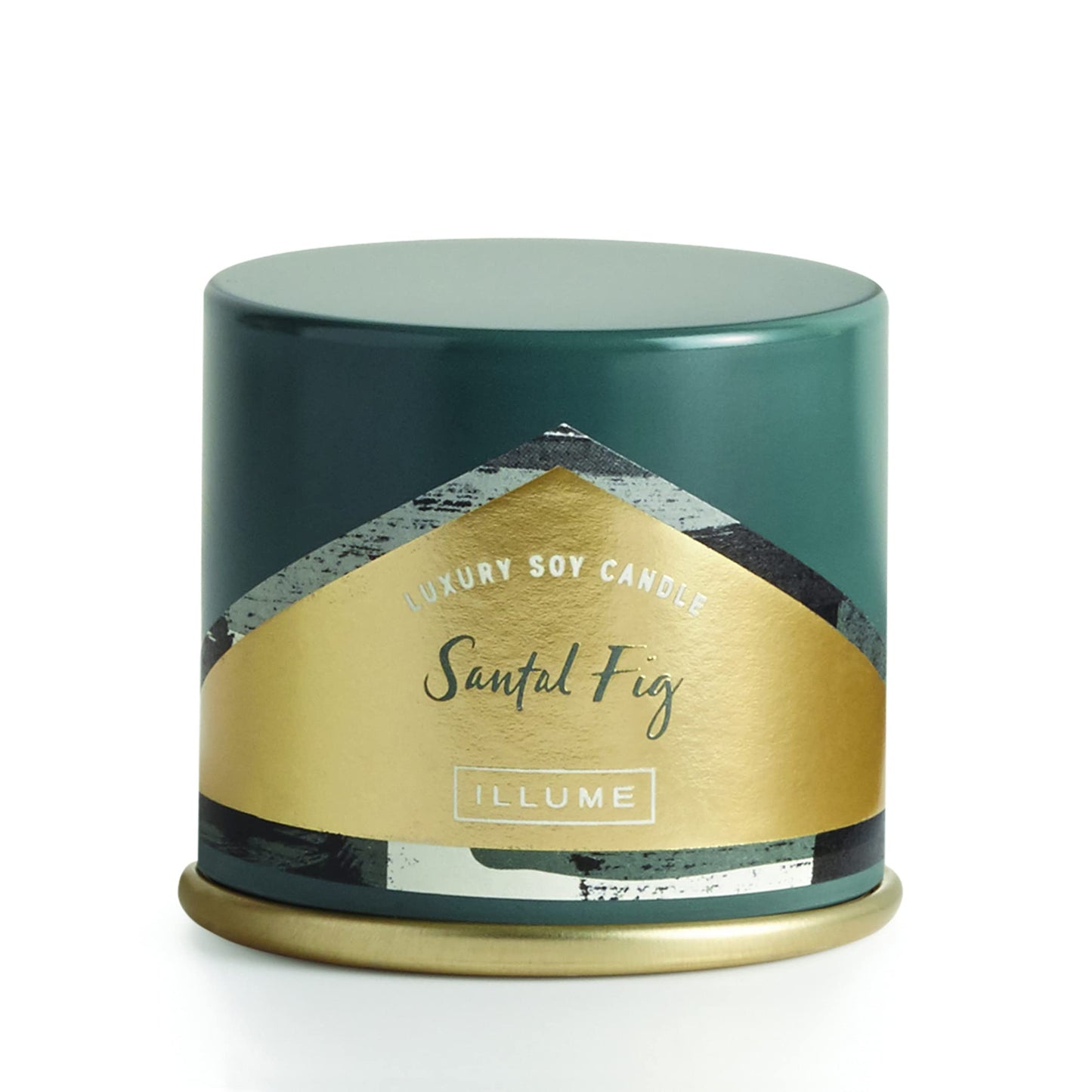 Illume Santal Fig Soy Candle, Demi Vanity Tin, Green, 3 oz.