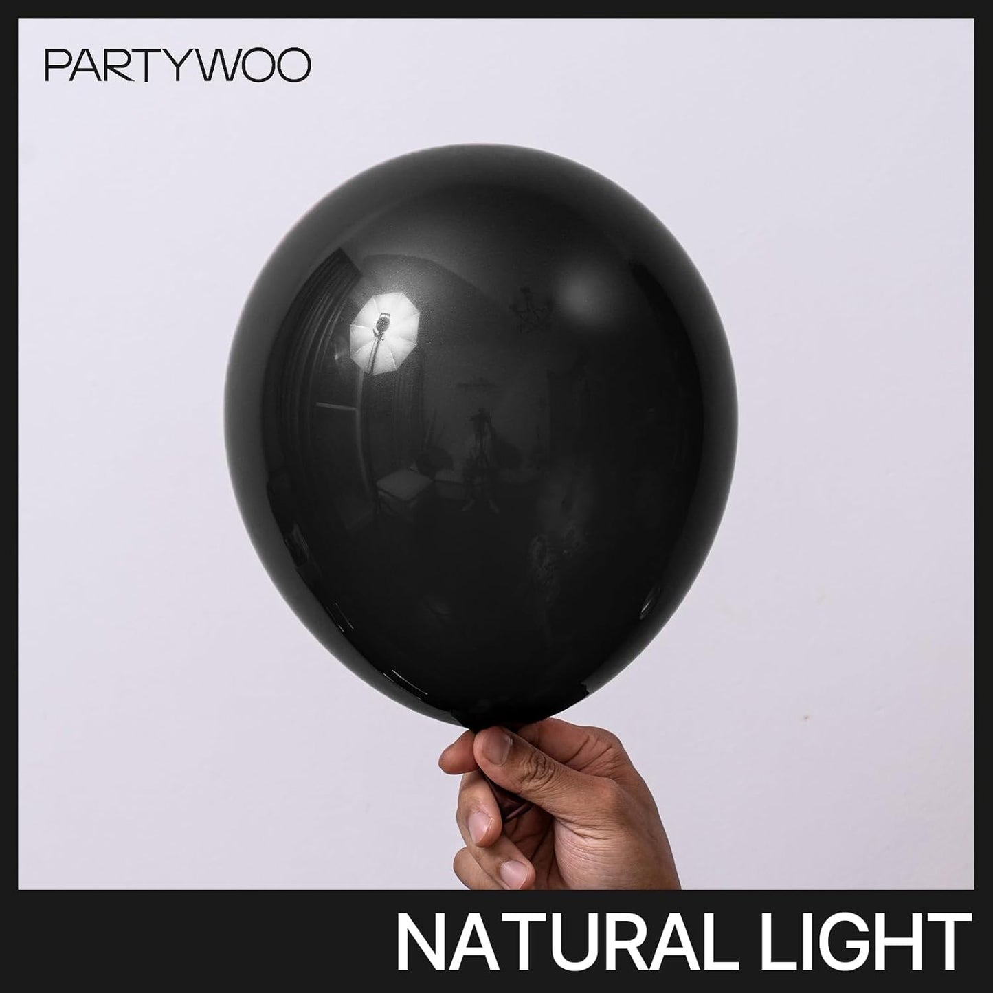 PartyWoo Black Balloons - 127-Piece Matte Latex Balloon Arch Kit for Graduation, Halloween & Birthday Decor | Various Sizes 5-18 Inch