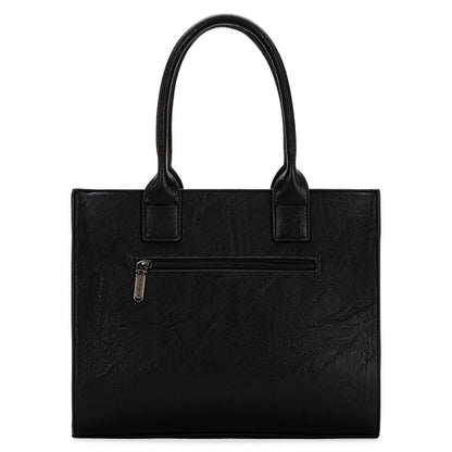 Wrangler tote bag for womens purses and handbags for women Crocodile black satchel bags 3pcs purse set gifts medium crossbody with guitar strap WG3-B8321BK