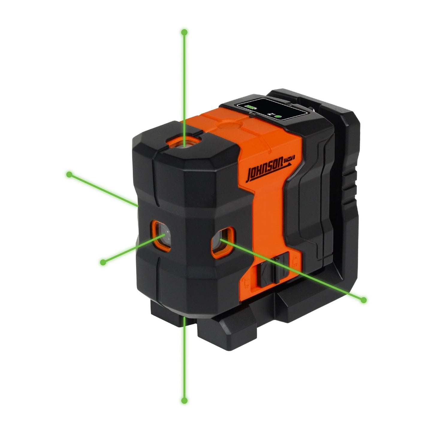 Johnson Level & Tool JDT300-GN5D Laser Level, Self-Leveling Kit 5 Dot Laser with GreenBrite® Technology, Magnetic Base, Hard-shell Carry Case, Floor Mount