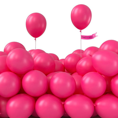PartyWoo Hot Pink Balloons 50 pcs 5 Inch Small Mini Dark Pink Magenta Fuchsia Latex Balloons for Wedding Baby Shower Gender Reveal Valentine's Day Bachelorette Birthday Party Decorations Pink-Y12