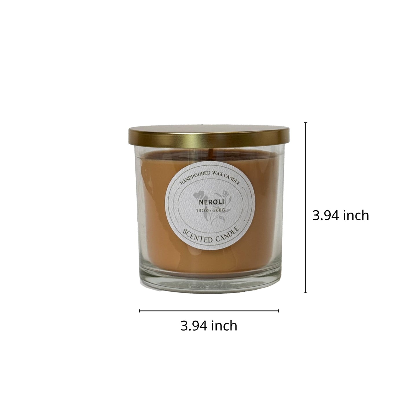 Signature Scented Candle 13oz with Lid – CW Studio Color Sprayed Glass Jar, Clean Burn Soy & Paraffin Wax, Smokeless Long Burn, Home Decor & Gift Giving