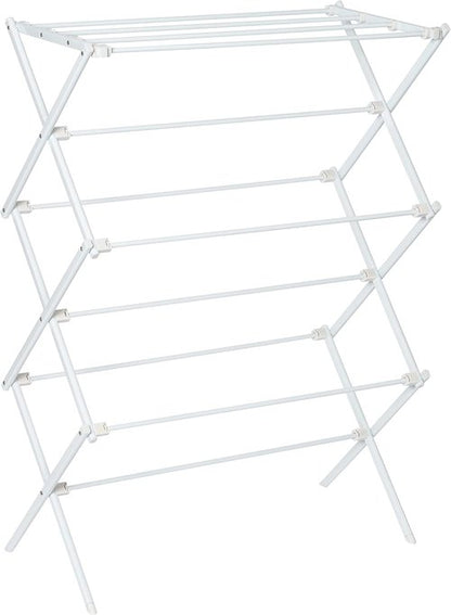 Honey-Can-Do Collapsible Laundry Drying Rack - Portable & Space-Saving Metal Clothes Rack | Ideal for Indoor/Outdoor Use, White