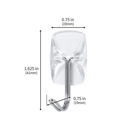 MOVELYST 30 Small Hooks+40 Removable Strips, Clear Wire Utility Hooks with Adhesive Strips Damage-Free, No Tools Wall Hooks for Hanging Heavy Duty, Value Pack