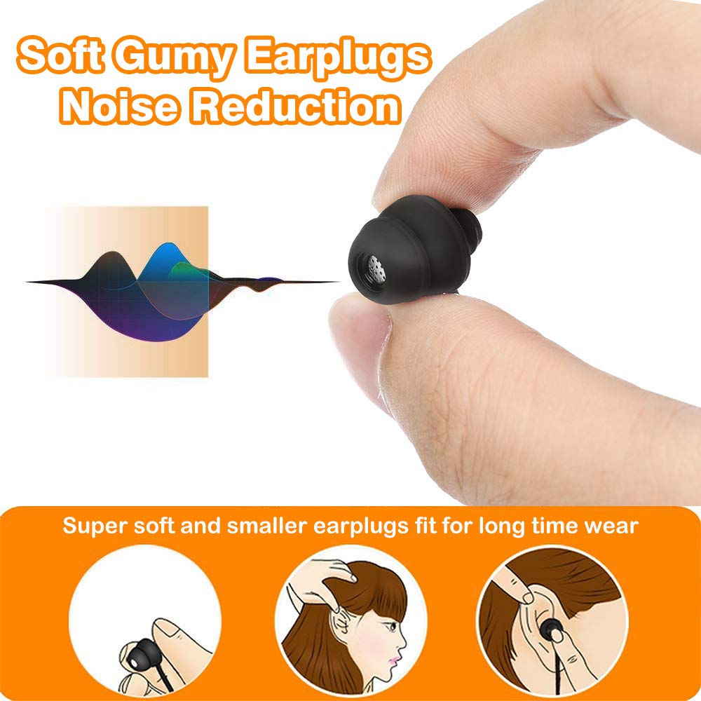 GOOJODOQ Bluetooth Sleeping Headphones Bluetooth 4.2 Wireless Soft in-Ear Sleeping Earbuds, 18 Hours Music time, Wireless Sleep Headsets for Insomnia, Side Sleeper, Gym, Relaxation and Sports-Black