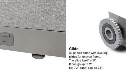 GOF Freestanding L Shaped Office Partition, Large Fabric Room Divider Panel, 30" D x 60" W x 48" H