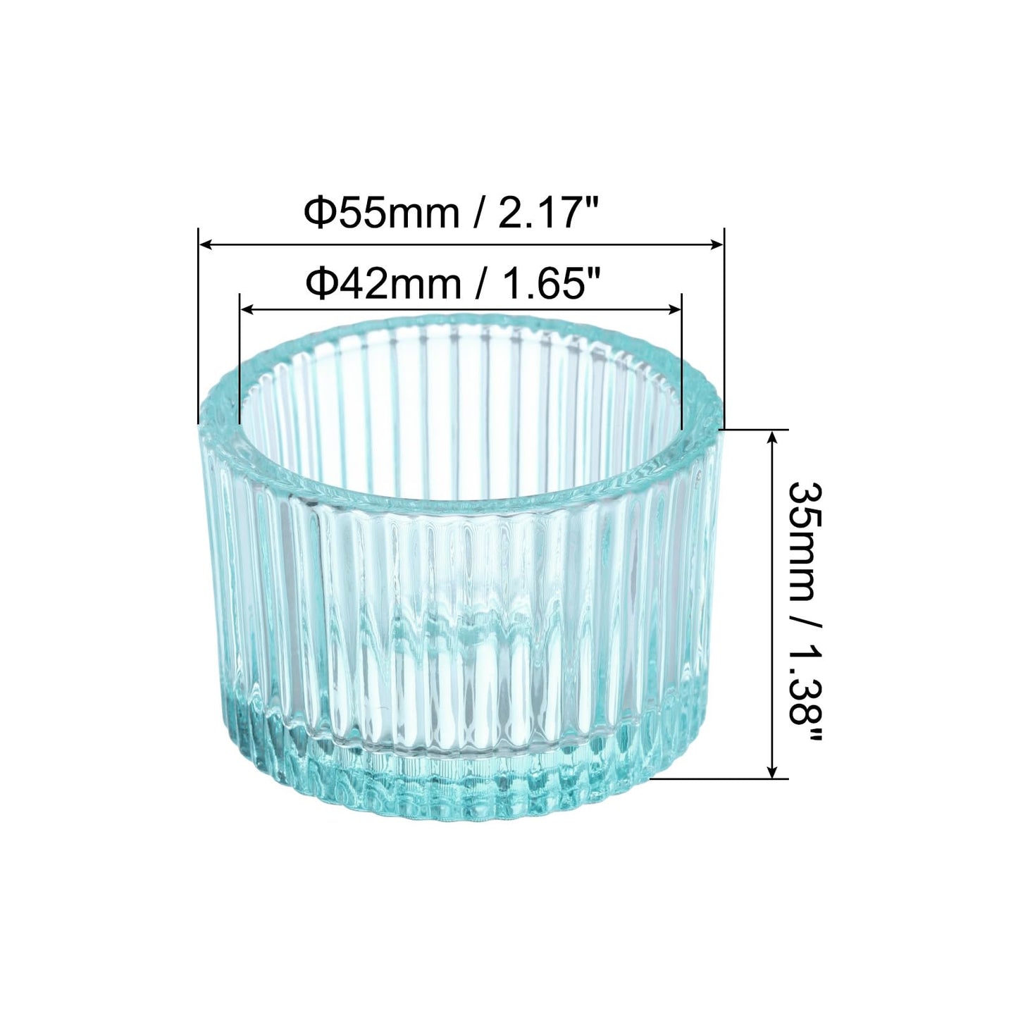 PATIKIL 2 Pcs Tealight Candle Holder, Tea Lights Candle Holder Glass Votive Candle Holders Glass Candle Holders for Table Centerpiece Decor Wedding Dinner Party, Blue