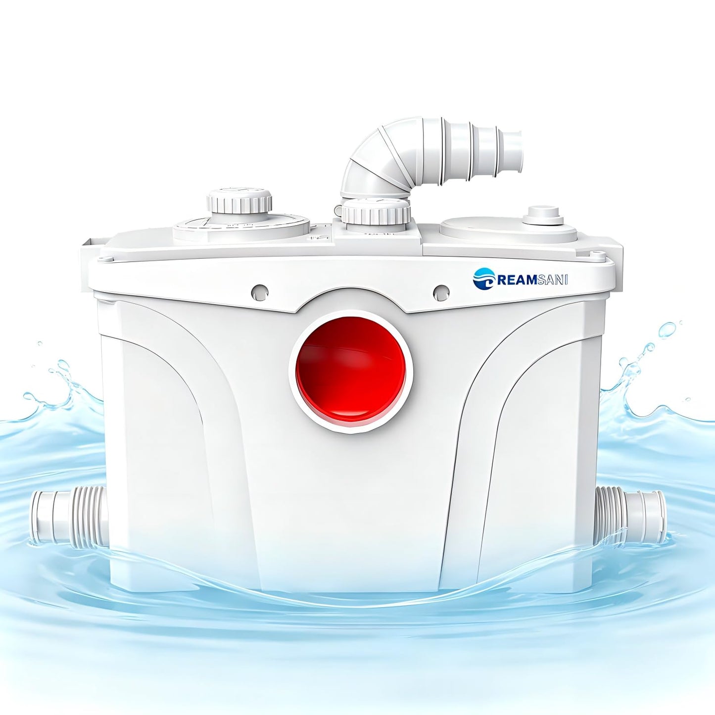 Dreamsani 700W Macerator Pump for Upflush Toilet, Energy-Saving Pump,Waste Water Disposal Pump Toilet Sink Shower Laundry Kitchen Basement