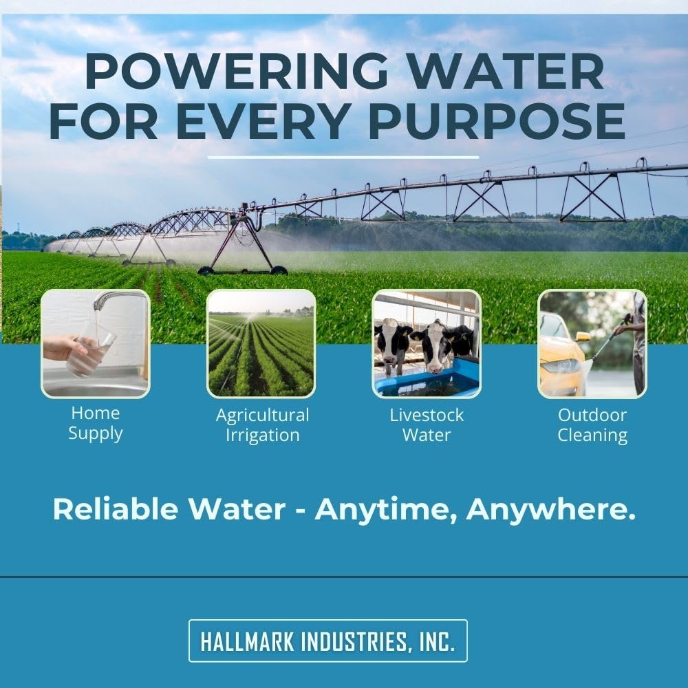 Pump, Deep Well Submersible Pump, 1 Hp, 230V, 33 Gpm, 207 feet, Stainless Steel, Long Life