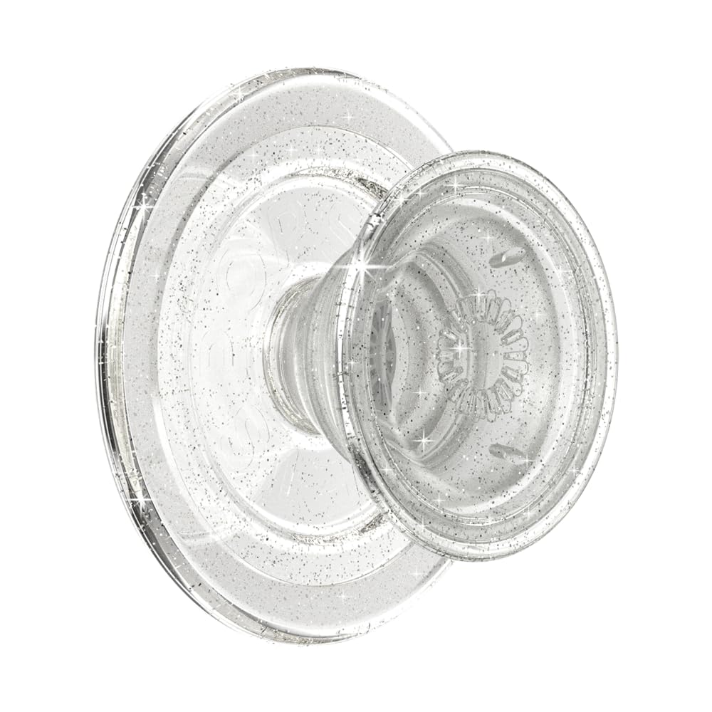 PopSockets Phone Grip for MagSafe with Kickstand, Magnetic Stand, Swappable Top, Secure Hold for iPhone MagSafe Cases, Phone & Tablet Grip - Clear