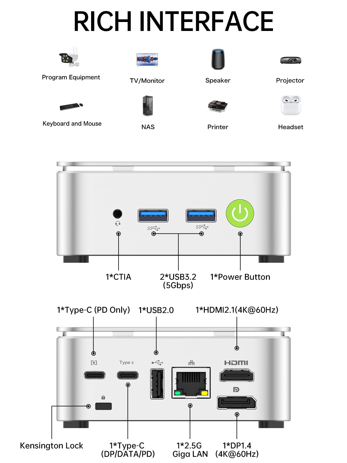 GMKtec Mini PC Ryzen 5 3500U (Beats N150/N97), 16GB RAM 512 SSD, 2.5GbE LAN Desktop Computer Office Home Business HTPC Proxmox, Triple 4K Display, HDMI 2.1, WiFi, BT, USB-C, DP