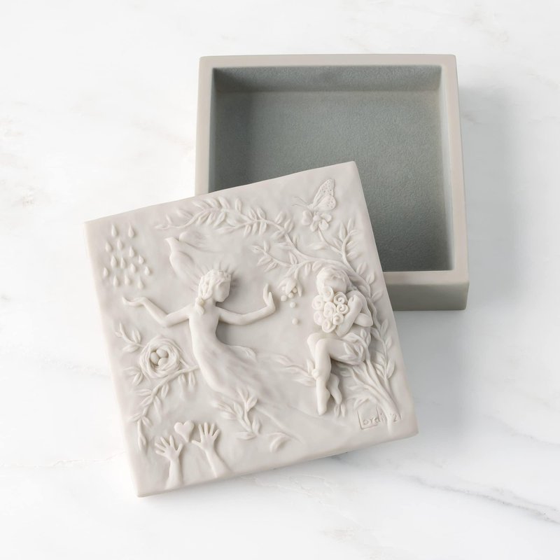 Willow Tree A Healing Wish, A healing wish for you, Carvings of Nature Including, Butterflies, a Bouquet of Flowers, and a Bird's Nest, Table Top, Wall Plaque, Sculpted Jewelry Keepsake Box
