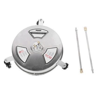TRELVEX 4000PSI Maximum Pressure, 15 Inch Stainless Steel Surface Cleaner Driveway Power Washer Attachment, Portable Design, Powerful for Various Surfaces