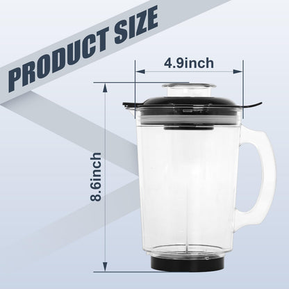 Wadoy 48oz Replacement Blender Cup Compatible with Magic Bullet 250W, BPA-Free Tritan Plastic Magic Bullet Replacement Parts, Leak-Proof Lid, Perfect for Smoothies, Shakes & Food Prep