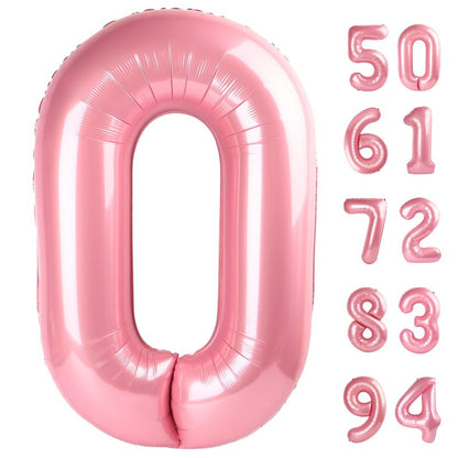 Pearlescent Pink Number 13 Balloons 40 inch, 13 Number Balloons, 13th Birthday Decorations for Girls 13 Year Old Pastel Pink Party Supplies