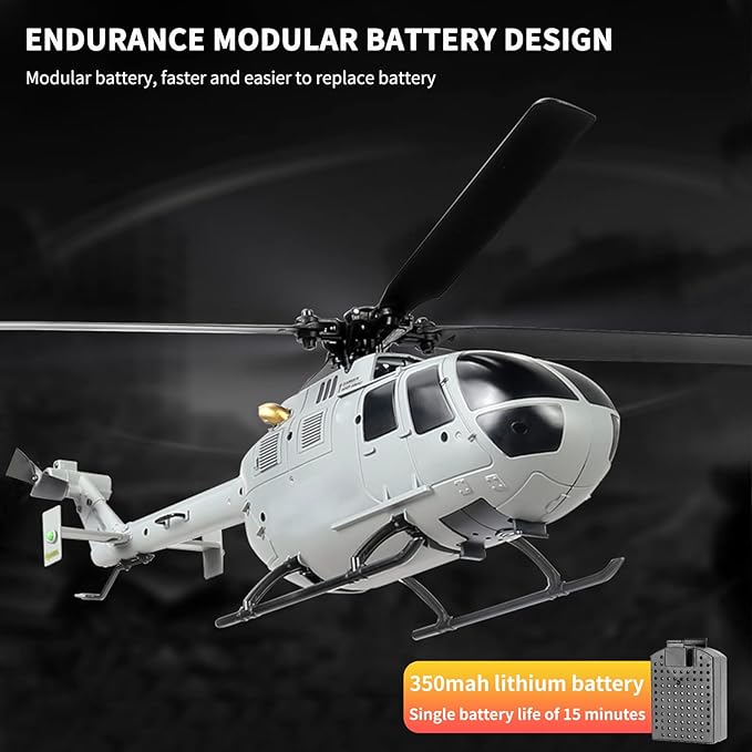 GoolRC C186 Remote Control Helicopter 4 CH Single Propeller Without Ailerons RC Helicopter with 6-axis Gyro Stabilization Altitude Hold 3 Batteries Remote Control Airplane Toy for Adults Orange