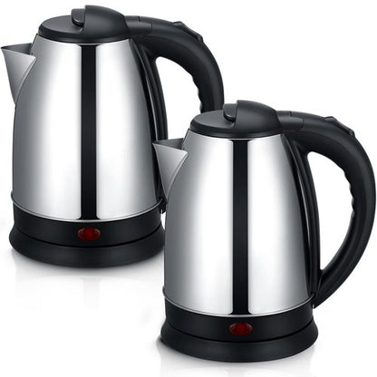 Baquler 2 Pcs 2L Electric Kettle Stainless Steel Hot Water Kettle with Auto Shut off and Boil Dry Protection Tech Electric Hot Water Pot Fast Boil for Coffee Tea Beverages