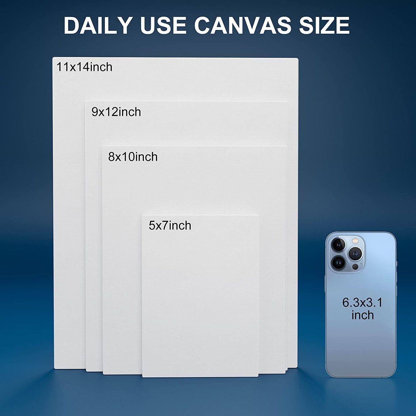 Artkey Canvases for Painting, 8x10 Inch 4-Pack, 10 oz Primed 100% Cotton White Blank Canvas Boards, Art Supplies Canvas Panels for Oil Acrylics Watercolor & Tempera Paints
