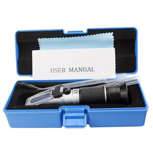 Honey Refractometer for Moisture, Brix and Baume, 3-in-1 Uses, 58-90% Brix Scale Range, Ideal for Honey, Maple Syrup, and Molasses, Bee Keeping Supplies