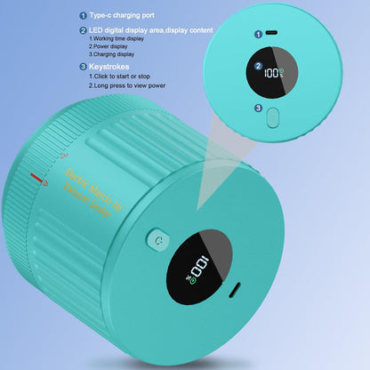 LOVE MOMENT Electric Mason Jar Vacuum Sealer Kit - Ideal for Wide & Regular Mouth Jars - Green