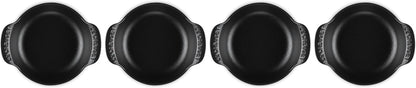 Le Creuset Enameled Cast Iron Mini Round Braiser Set - 4 Pieces, 0.3 Qt, Matte Black Finish