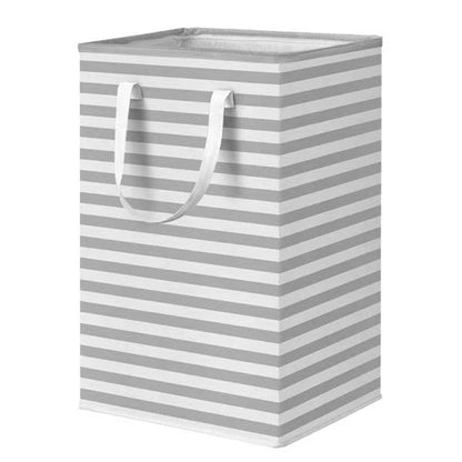 StarHelper Laundry Hamper Large Collapsible Laundry Basket, Freestanding Waterproof Clothes Hamper Storage with Easy Carry Handles for Clothes in Bedroom Bathroom College Dorm for Adults, Gray, 75L
