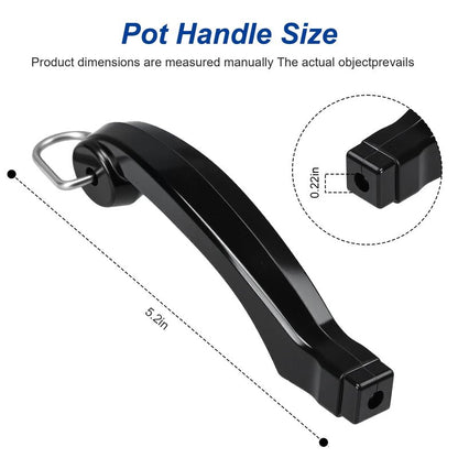 P08-031 Saucepan Handle Replacement (Short) Fits for Farberware 1, 1.5, 2 and 2.5 quart Pan, Pots and Cookware | Durable Pot Replacement parts | Saucepan Handles for Kitchen Cooking with Screw