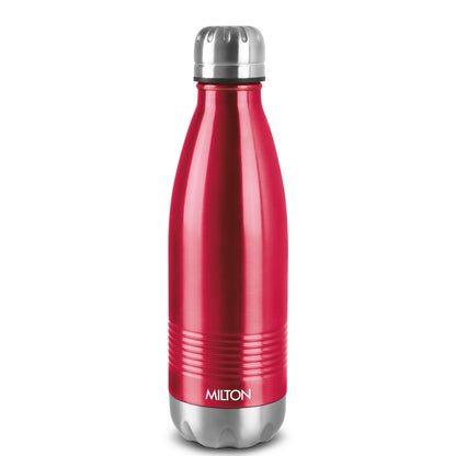 Milton Insulated Water Bottle 700 ml, (24 oz) Stainless Steel Double Walled Vacuum for 24 Hours Hot and Cold, Leakproof, BPA Free, Thermosteel Duo-DLX 750 Maroon