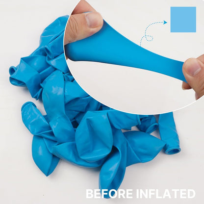 PartyWoo Bright Sky Blue Balloons, 100 pcs Matte Blue Different Sizes Pack of 36 Inch 18 Inch 12 Inch 10 Inch 5 Inch Blue for Balloon Garland Arch as Party Decorations, Blue-Y20