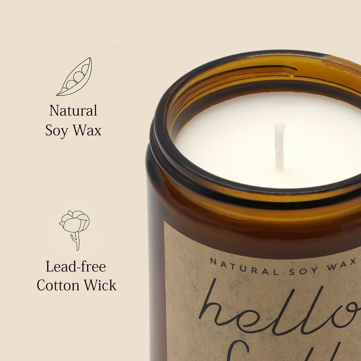 Fall Decorations for Home - Fall Candles, Gifts for Women, Natural Soy Wax Pumpkin Spice Scented Candles