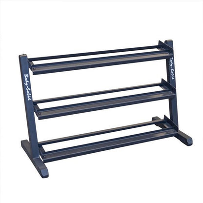 Body Solid (GDR48) 3-Tier Dumbbell Rack - Heavy-Duty 48inch Wide Weight Stand for 5-55 lb. Dumbbells Set, Home Gym Storage Solution