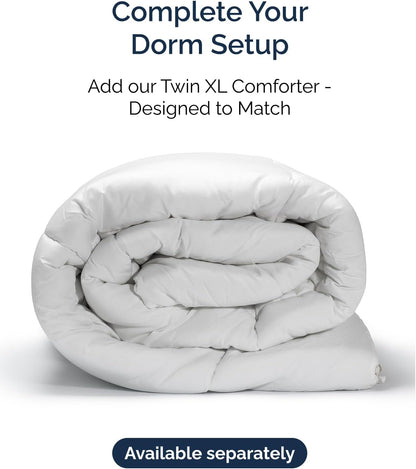 Skiennix Extra Deep Twin XL Sheet Set - 4-Piece Breathable Cooling Bedding - Soft Wrinkle-Free Blue Stripes