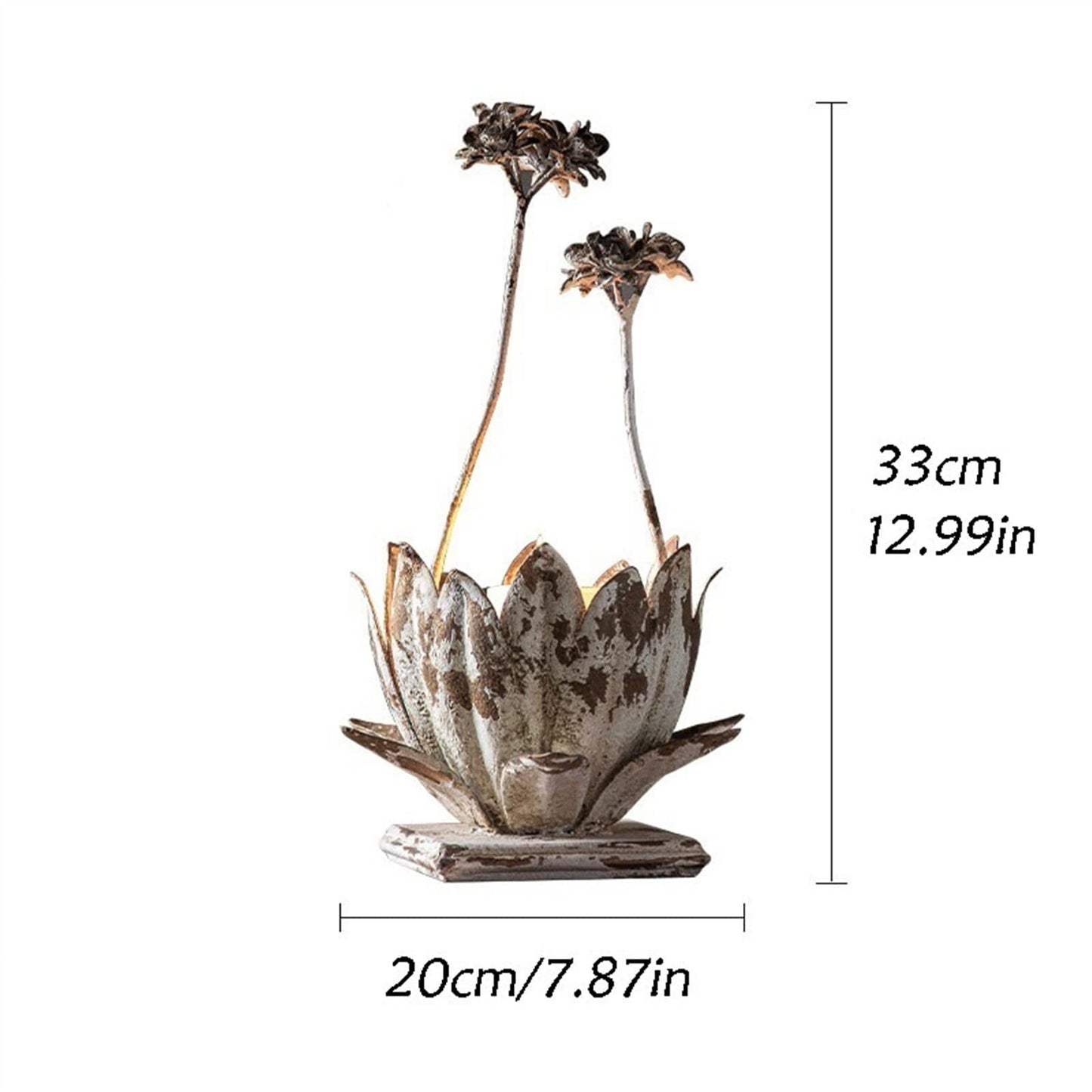 YUHUAWF Candle Holderss European Style Retro Flower Candlestick Iron Tabletop Decorative Ornaments Wedding Party Decoration Shooting Props Decorative Candlestick