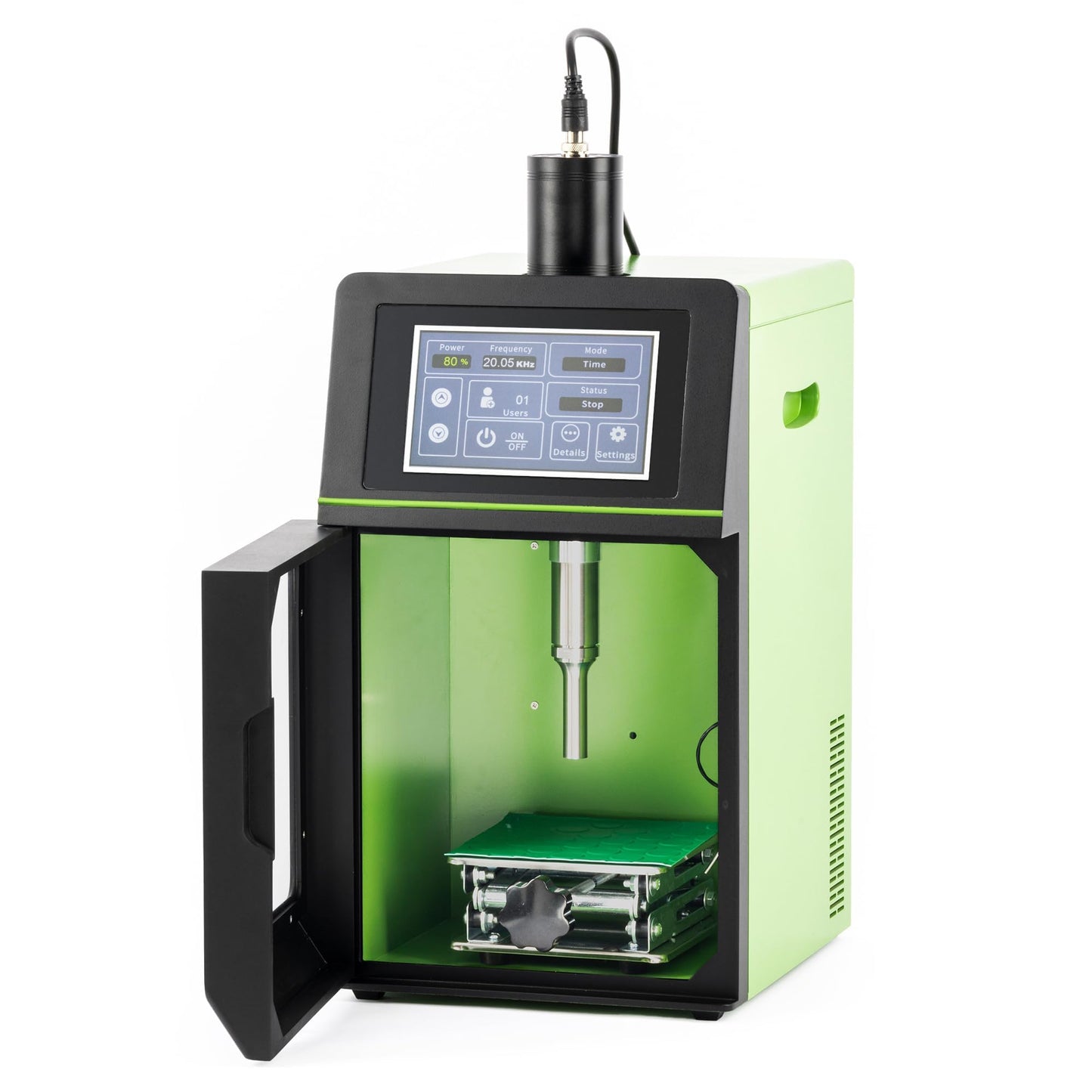 U.S. Solid 3000W Ultrasonic Homogenizer with Electric Lift & LED Light, 50-4500ml Lab Sonicator Cell Disruptor, Smart Touch Screen Mixer for Nano-Dispersion, Extraction, Disruption & Emulsification