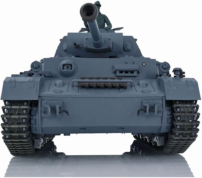 Heng Long US in Stock RC Tank 2.4G 1/16 7.0 Plastic German Panzer Iv F2 RTR Tank Model 3859 Infrared Combat 340 Rotating Turret Smoking Generator BB Pellets BB Shooting Airsoft