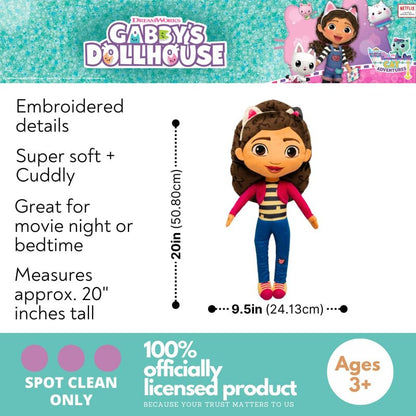 Franco DreamWorks Gabby's Dollhouse Kids Bedding Super Soft Plush Decorative Throw Cuddle Pillow, (Officially Licensed Product)