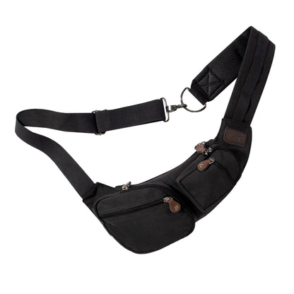 Rothco Vintage Canvas Crossbody Sling Bag – Compact Travel Shoulder Backpack 2L Storage