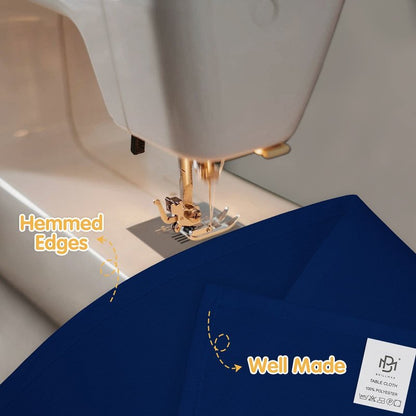 BRILLMAX 6 Pack Navy Blue Tablecloths 60 x 102 Inch for 6ft Rectangle Tables - 150 GSM Polyester Fabric, 15" Standard Drop, Water, Stain & Wrinkle Resistant Cloth Cover for Wedding Dining Buffet