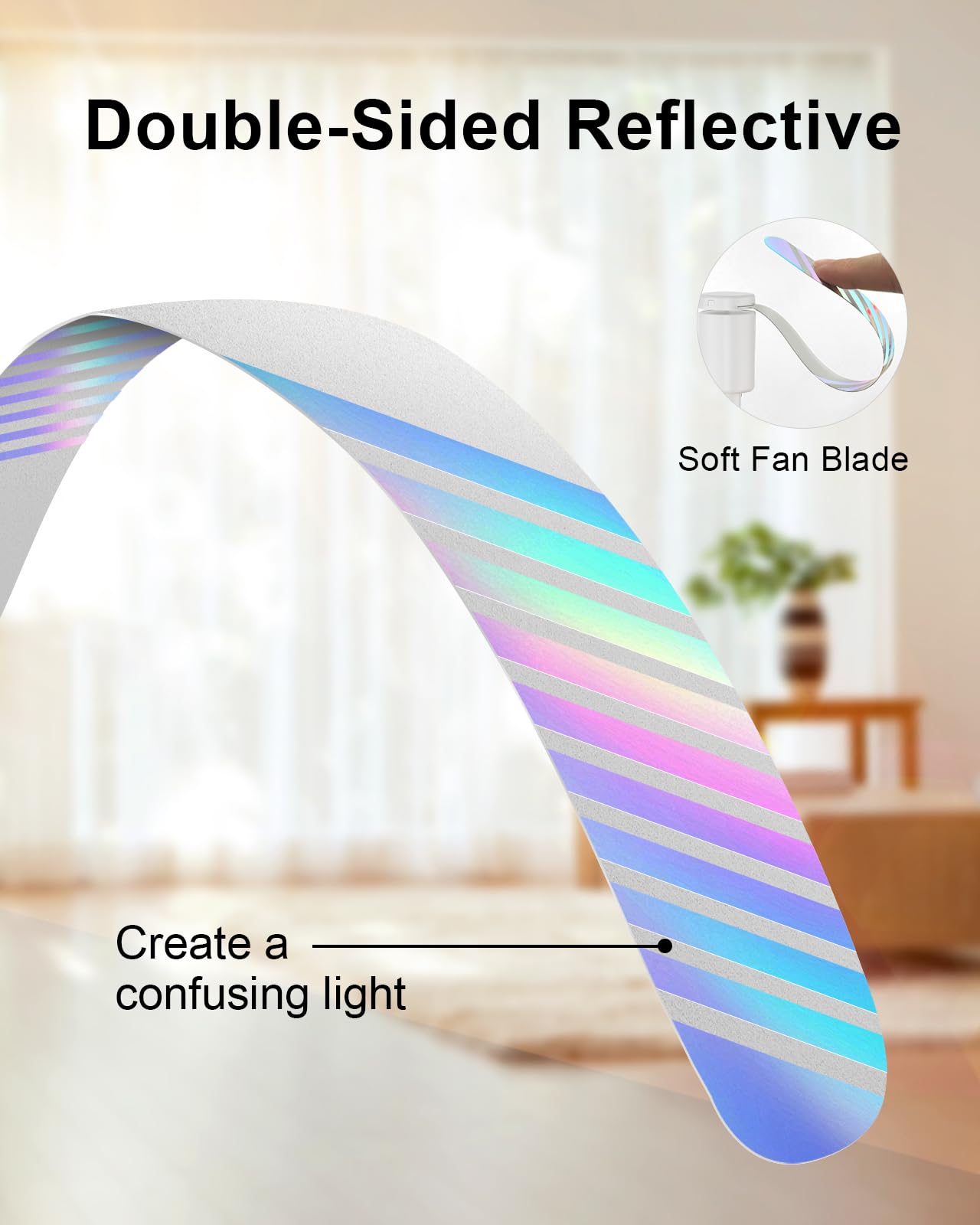 Edvision 4 Pack Food Table Fan, 2000mAh USB Powered Rechargeable Food Fan, Portable Fan with Flexible Goose-Neck and Soft Blades for BBQ, Patio, Party (White)