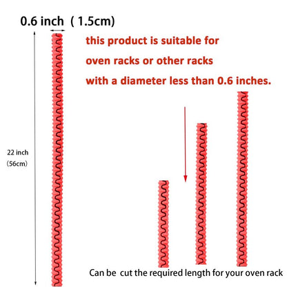 Extra Long 22 inch Oven Rack Cover Silicone Oven Rack Guards Heat Resistant Oven Rack Shields Oven Rack Edge Protector BPA PFOA Free,Protect Against Burns&Scars,Fit on All Standard-Sized Ovens,Gray