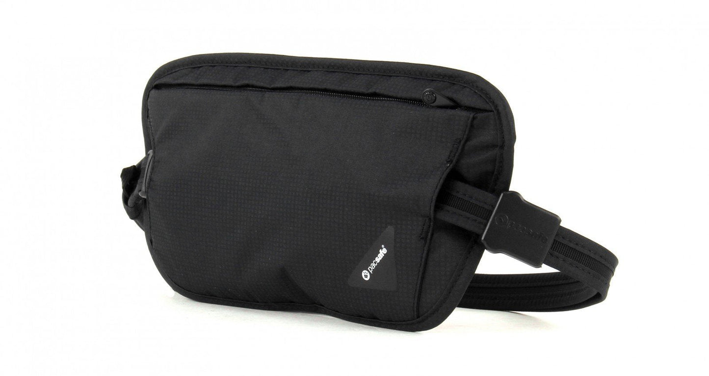 Pacsafe Coversafe X100 Anti-Theft RFID Blocking Waist Wallet, Black