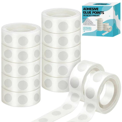 1000pcs Glue Point Clear Balloon Glue Removable Adhesive Dots Double Sided Dots of Glue Tape for Balloons Craft Glue Points Dots Sticky Dots or Wedding Decoration