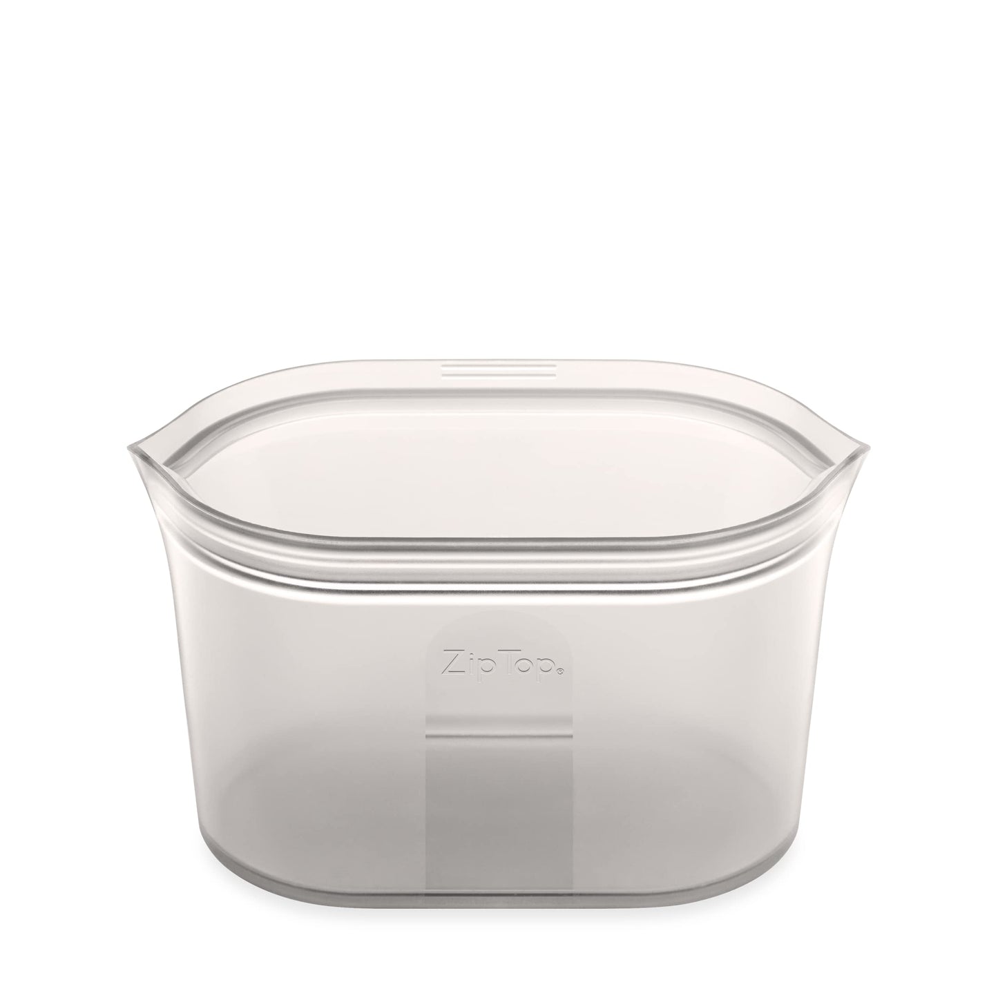 Zip Top Reusable Food Storage Bags | Medium Dish [Frost] | Silicone Meal Prep Container | Microwave, Dishwasher and Freezer Safe | Made in the USA