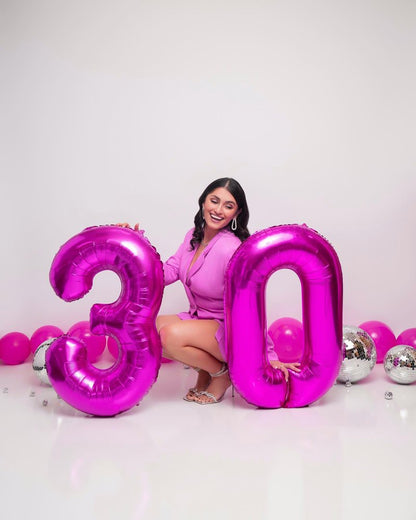 Rosy Purple 6 Balloon, Number Balloons 40 Inch, 6th Balloons for Birthday Decorations, Rosy Purple Party Supplies 6 Birthday Balloon, Number 6 Balloon