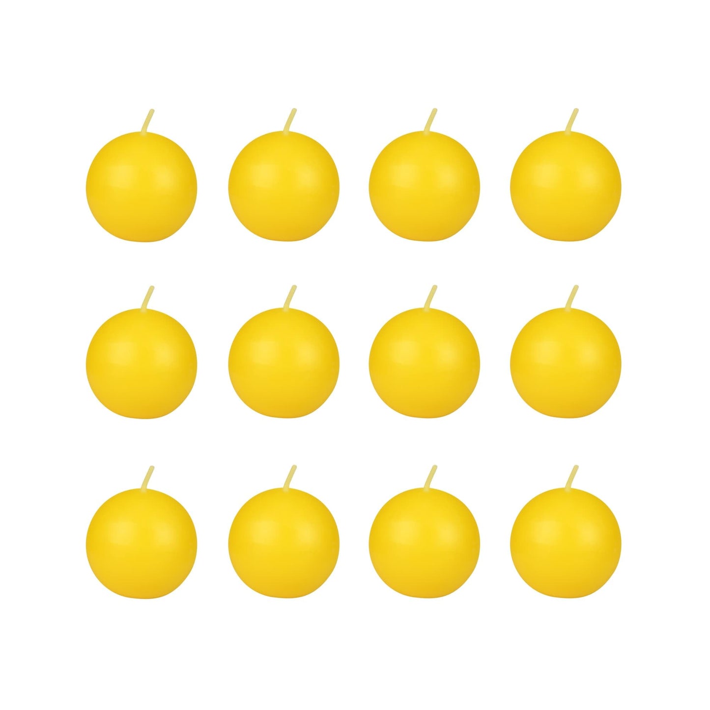 Zest Candle 12-Piece Ball Candles, 2-Inch, Yellow Citronella