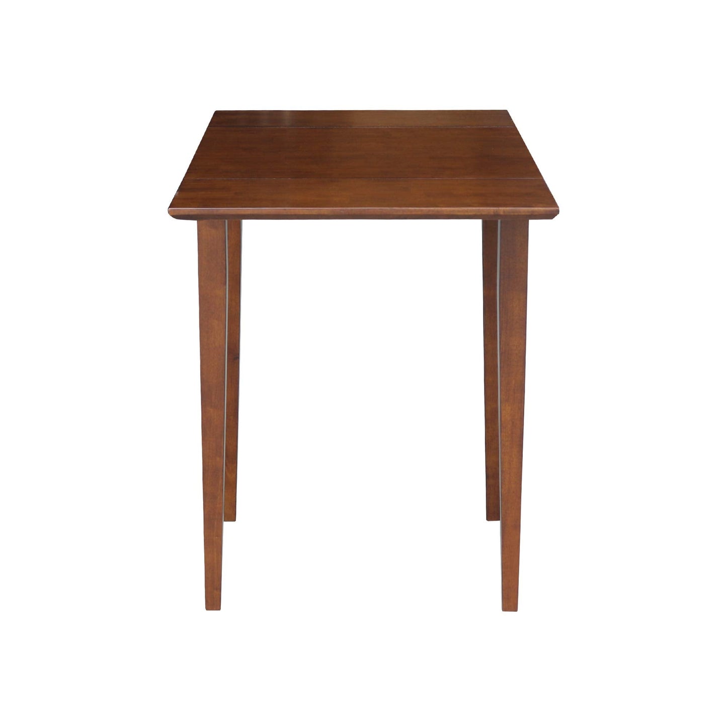 IC International Concepts, Small Drop Leaf Dining Table with Dual 9" Drop Leaf, Solid Real Wood, Sturdy Parawood, Dimensions 36"W x 22"D x 29"H, Espresso