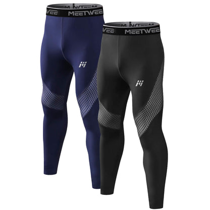 MEETWEE Men’s Thermal Underwear Long Johns, Thermal Leggings Warm Compression Tights Base Layer Bottom Sports Pants Trousers