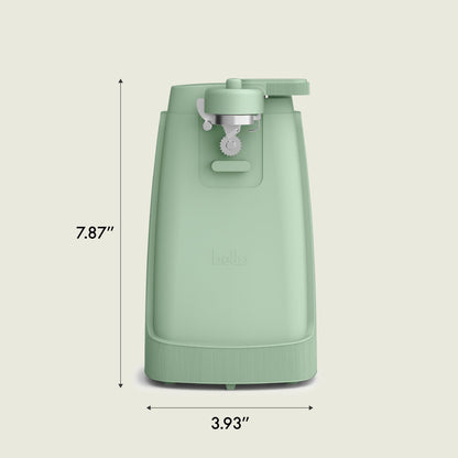bella Electric Can Opener and Knife Sharpener, Multifunctional Jar and Bottle Opener with Removable Cutting Lever and Cord Storage, Stainless Steel Blade, Surf